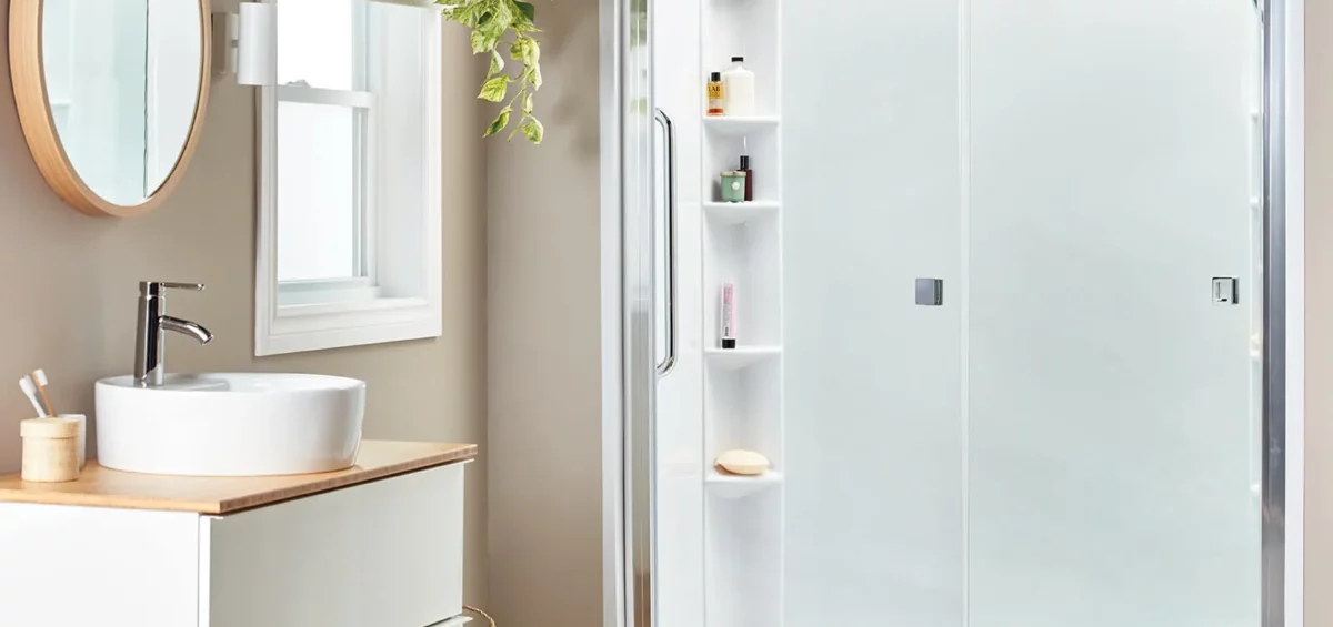 Bathroom Accessories for Seniors and Bathroom Safety showing shower-to-tub conversion