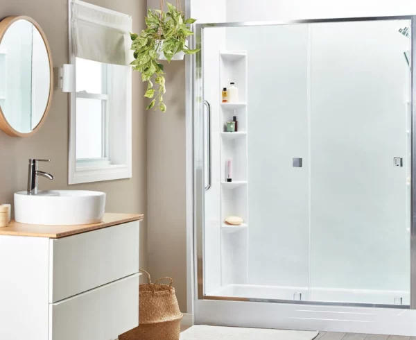 Bathroom Accessories for Seniors and Bathroom Safety showing shower-to-tub conversion