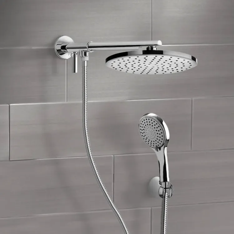 dual shower head in shower